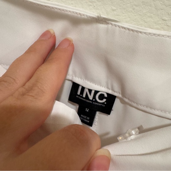 INC International Concepts White Wide Leg Trousers - Picture 5 of 9